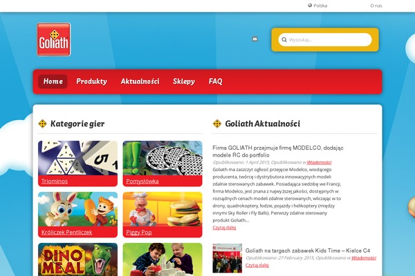 Goliath theme site design template sample