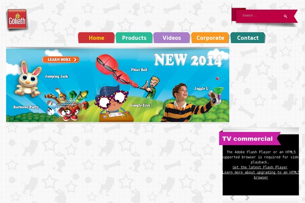Goliath theme site design template sample