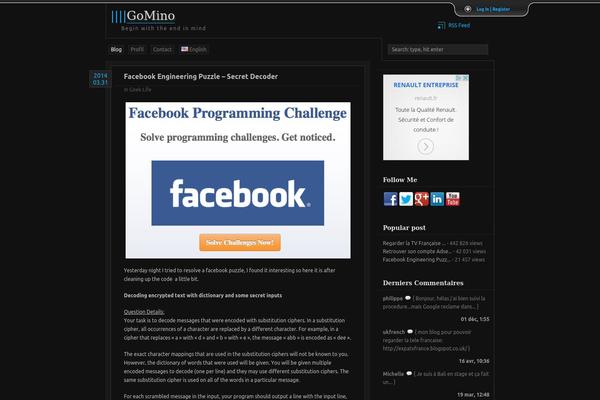 zDark theme site design template sample