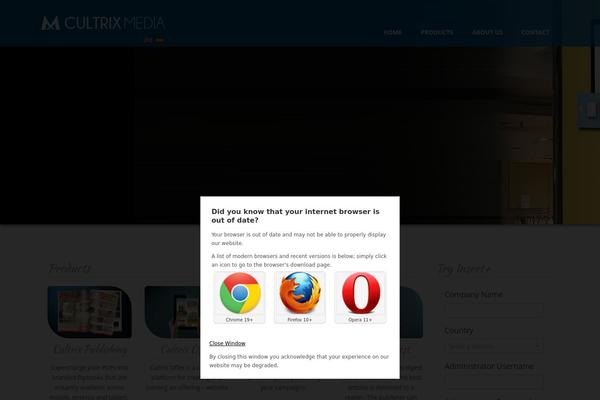 Site using Browser Rejector plugin