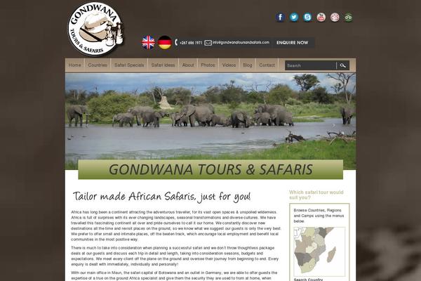gondwana theme websites examples