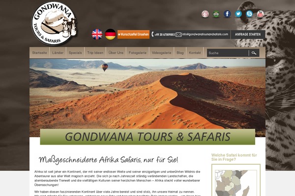 gondwanatoursandsafaris.de site used Gondwana