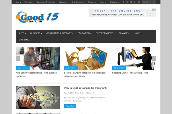 good15.com site used Magazon Wp