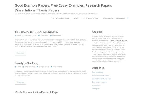 Ample theme site design template sample