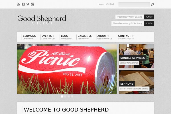 Resurrect theme site design template sample