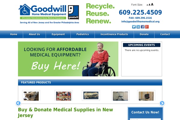goodwillhomemedical.org site used Goodwill