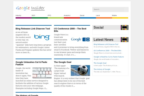 Insider theme site design template sample