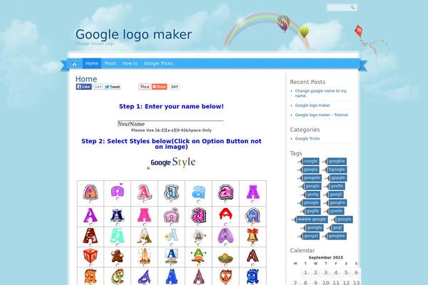 Rainbow theme site design template sample