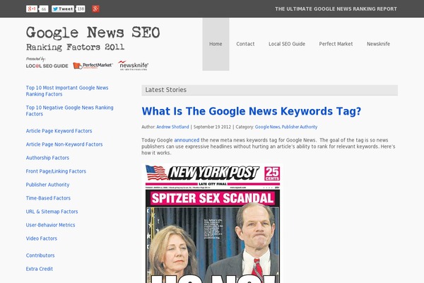 googlenewsrankingfactors.com site used Gnews