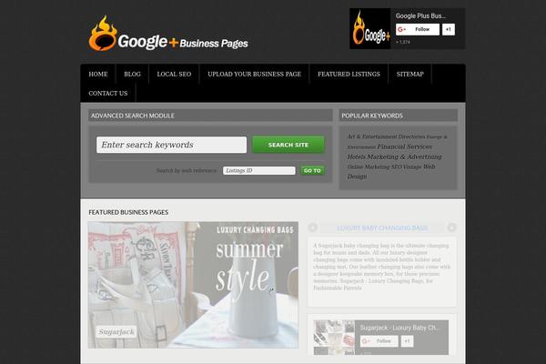 Listings theme site design template sample