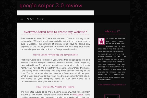 googlesniperreviewscam.com site used Damasking