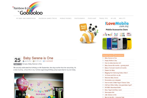 Rainbow theme site design template sample