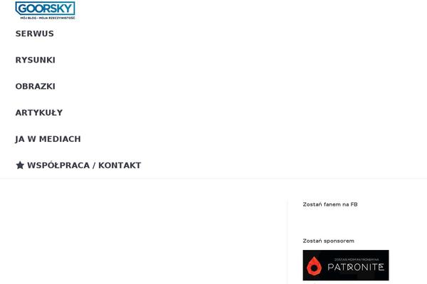 goorsky.pl site used The7