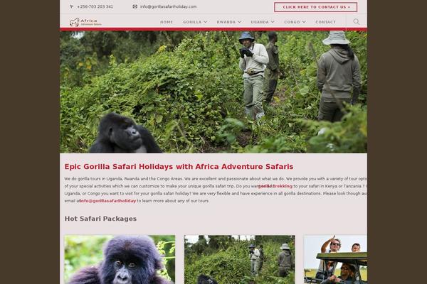 Gorilla theme site design template sample
