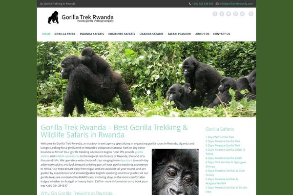 Gorilla theme site design template sample