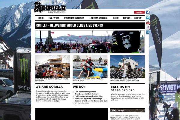 Gorilla theme site design template sample