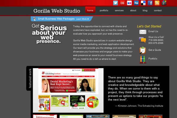 Gorilla theme site design template sample