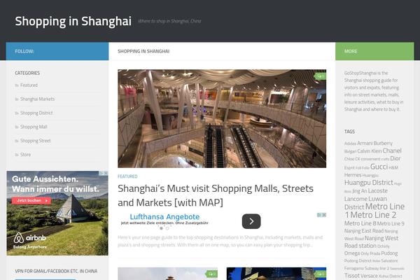 Hueman Child theme site design template sample