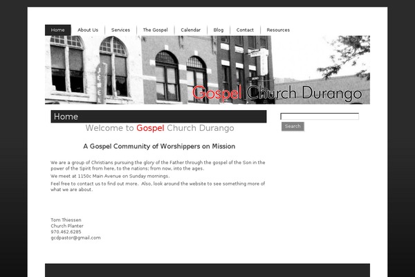 gospelchurchdurango.com site used Gcd