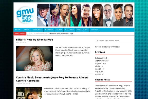 gospelmusicupdate.com site used MH Magazine