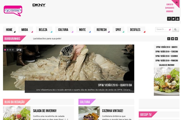 Gossip theme site design template sample