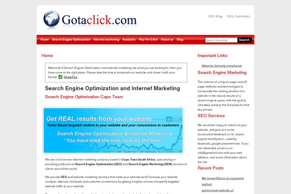 gotaclick.com site used Love The Orange