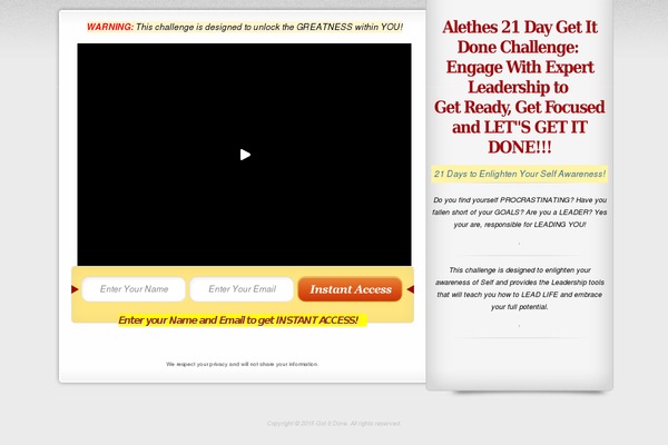 gotitdone.net site used Product-launch-theme
