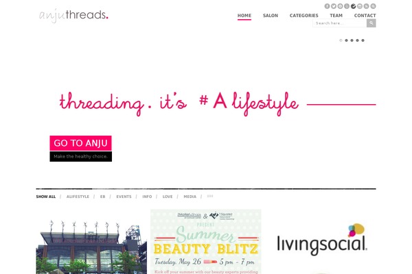 Inspire theme site design template sample