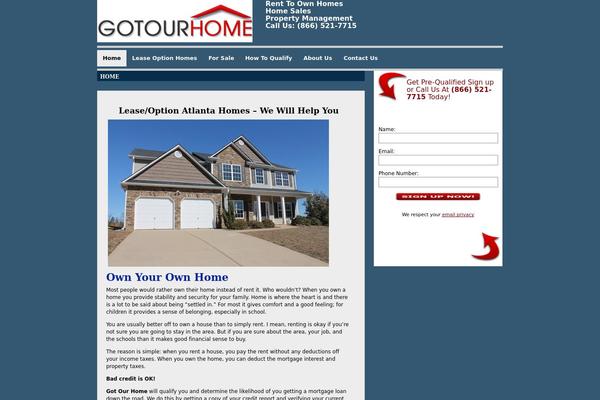 Home theme site design template sample