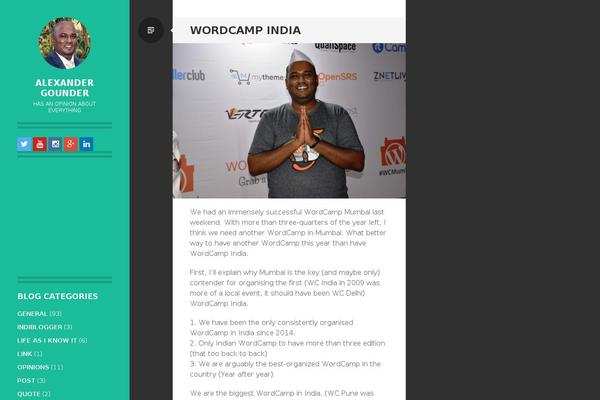 Site using The Social Links plugin