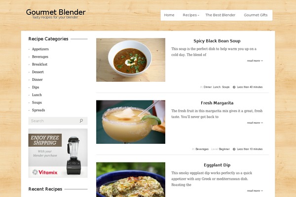 CookingPress theme site design template sample