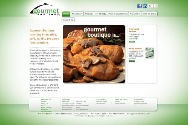 Gourmet theme site design template sample
