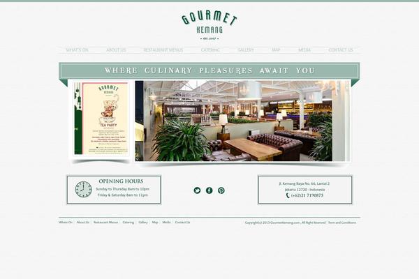 Gourmet theme site design template sample