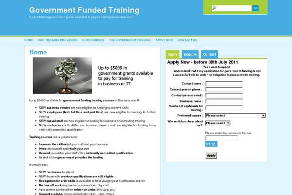 governmentfundedtraining.com.au site used Energetic