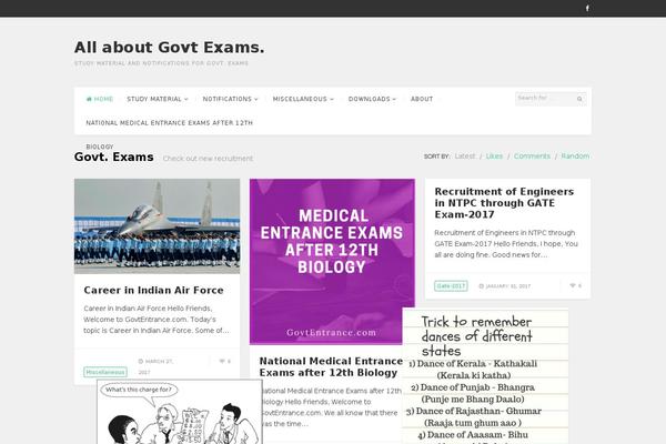 Postboard theme site design template sample