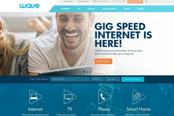 Wave theme site design template sample