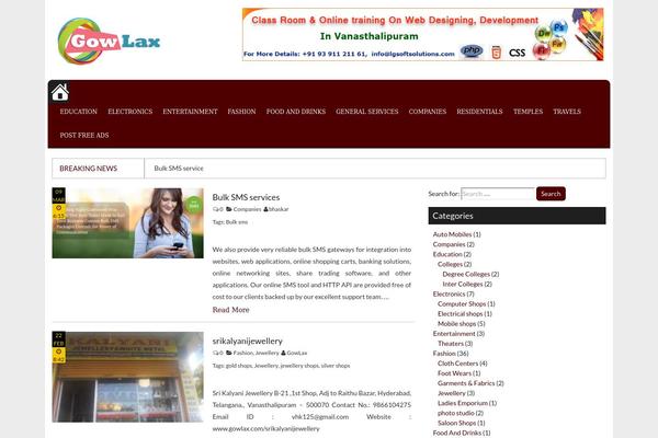 Top Mag theme site design template sample