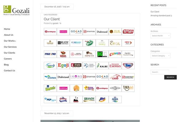 Classico theme site design template sample