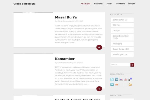 Minimalist Blog theme site design template sample