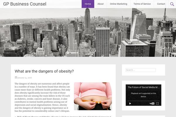 Radiate theme site design template sample