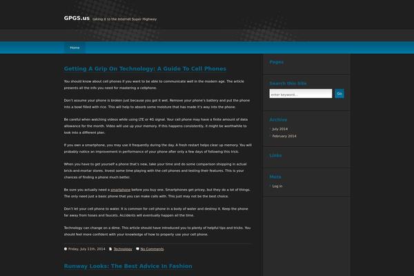 deCoder theme site design template sample