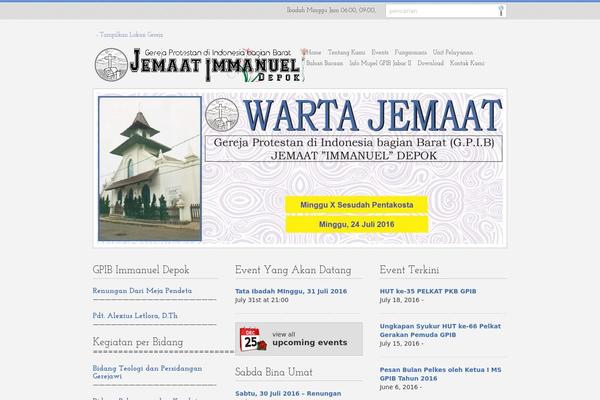 gpibimmanueldepok.org site used Stylish-church-theme