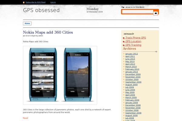 gpsobsessed.com site used Newstheme