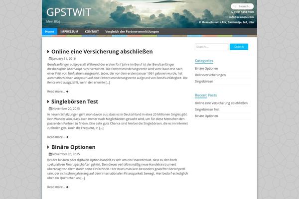 The WP theme site design template sample