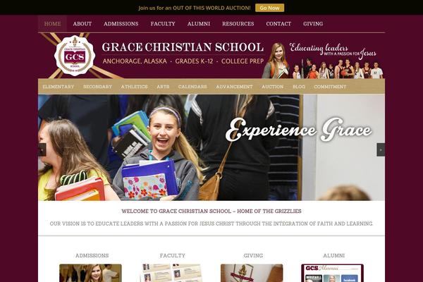 gracechristianalaska.org site used Fabric8ted Child Theme