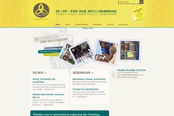 Meridian theme site design template sample