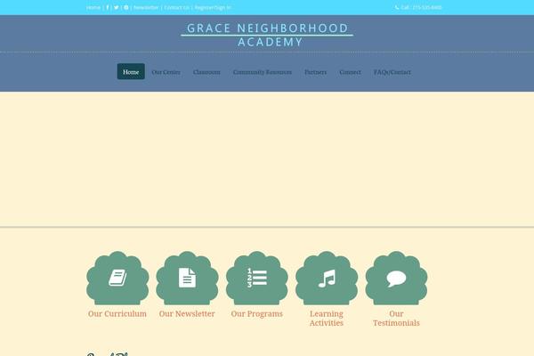 Kids Zone theme site design template sample