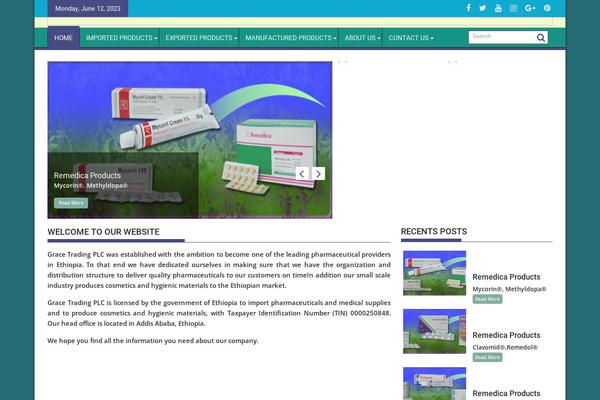 SuperMag theme site design template sample