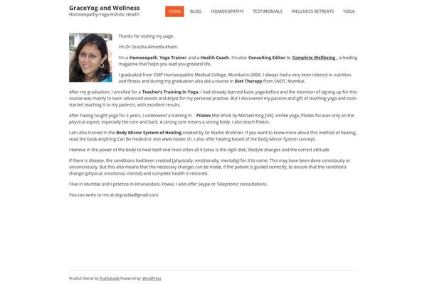 Fruitful theme site design template sample