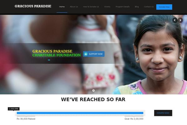 Charity theme site design template sample